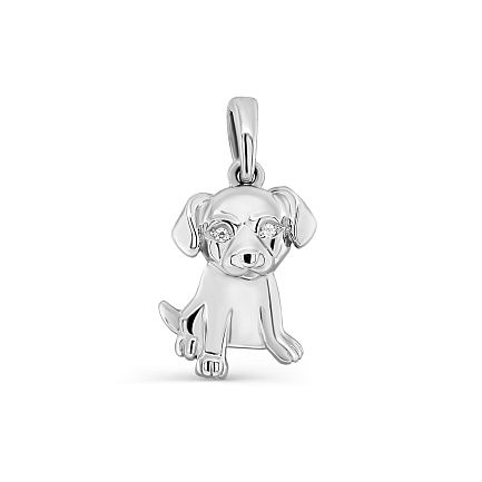 Подвеска из серебра с фианитами