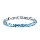 Браслет декоративный из серебра с фианитом