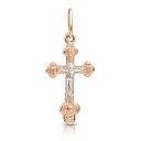 Крест из комбинированного золота