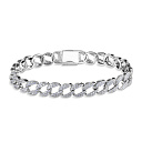 Браслет декоративный из серебра с фианитом