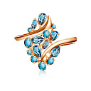 Кольцо из красного золота с топазом