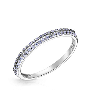 Кольцо из серебра с фианитом