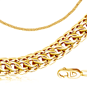 Браслет ручной работы из желтого золота, плетение каприз