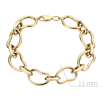 Браслет декоративный из желтого золота