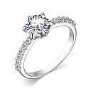 Кольцо из серебра с фианитами