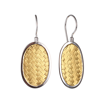 Серьги из серебра с позолотой