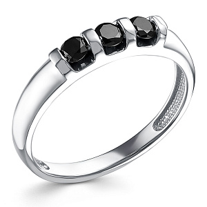 Кольцо из белого золота с бриллиантами