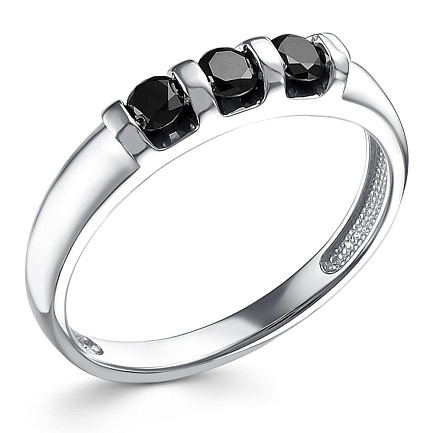 Кольцо из белого золота с бриллиантами