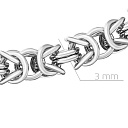 Браслет ручной работы из серебра, плетение византийское