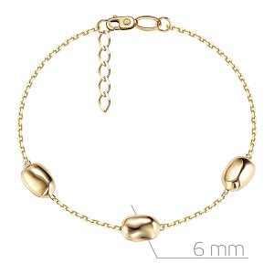 Браслет декоративный из желтого золота