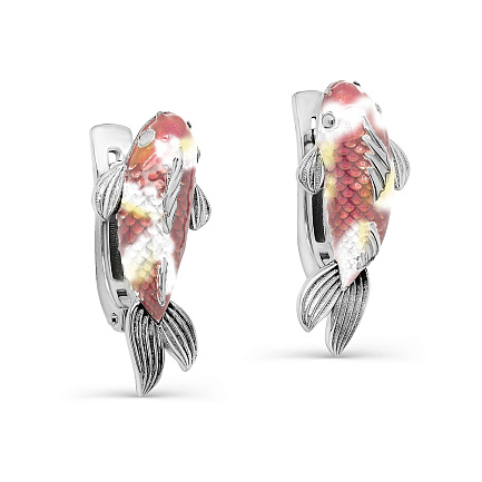 Серьги с английским замком из серебра