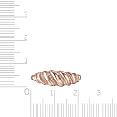 Кольцо из красного золота с фианитом