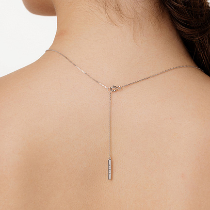 Колье из серебра с фианитами