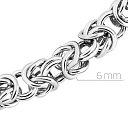 Цепь ручной работы из серебра, плетение византийское