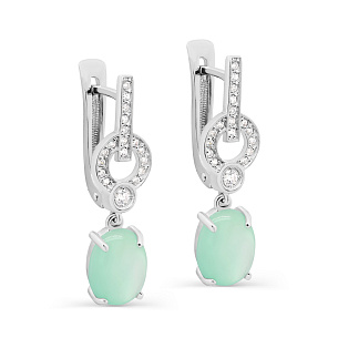 Серьги с английским замком из серебра