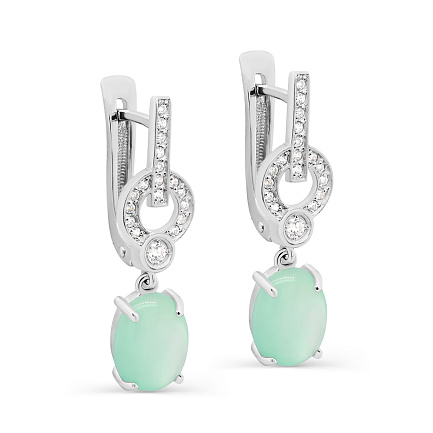 Серьги с английским замком из серебра