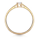 Кольцо из красного золота с фианитом