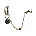 Моносерьга из серебра с фианитом