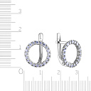 Серьги с английским замком из серебра с фианитом