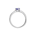 Кольцо из белого золота с танзанитом