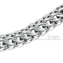 Браслет ручной работы из серебра, плетение каприз