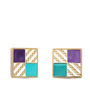 Серьги с английским замком из серебра с фианитами