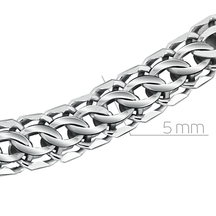 Браслет ручной работы из серебра, плетение каприз