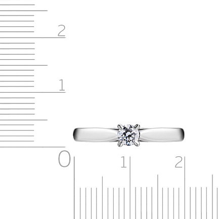 Кольцо из белого золота с бриллиантом