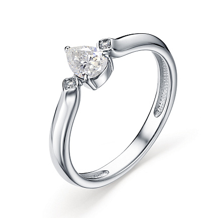 Кольцо из серебра с бриллиантами