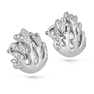 Пусеты из белого золота с бриллиантами