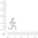 Брошь из серебра с фианитом