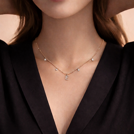 Колье из комбинированного золота с бриллиантами