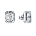 Серьги из белого золота с бриллиантами