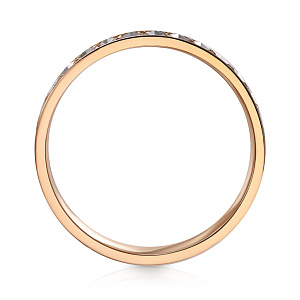 Кольцо обручальное с алмазной гранью