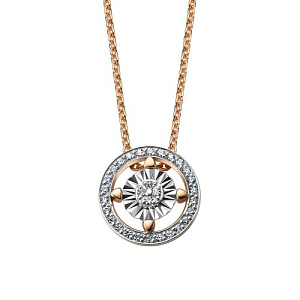 Колье из красного золота с бриллиантами