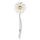 Брошь из серебра с позолотой, эмалью