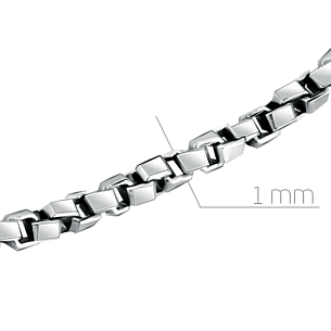 Цепь автомат из серебра, плетение венецианское