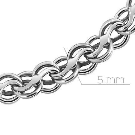 Браслет ручной работы из серебра, плетение чайка