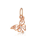Подвеска из красного золота с фианитом