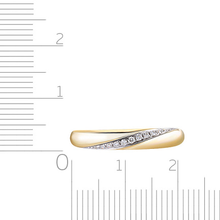 Кольцо из желтого золота с бриллиантами