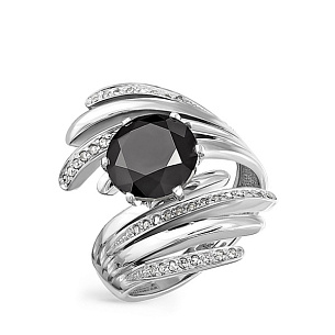 Кольцо из белого золота с бриллиантами