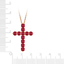 Колье из красного золота с рубинами, плетение якорное