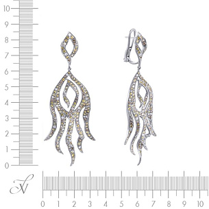 Серьги из золота с сапфиром