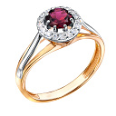 Кольцо из красного золота с бриллиантами