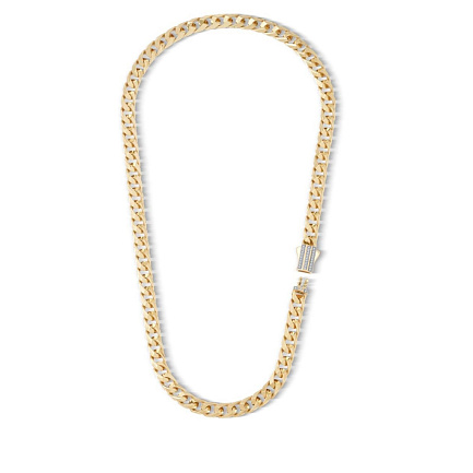 Колье из желтого золота с фианитом