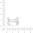 Кольцо из белого золота с бриллиантами, жемчугом