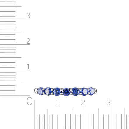 Кольцо из серебра с фианитом