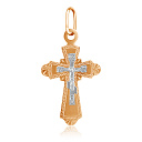 Крест из комбинированного золота