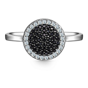 Кольцо из серебра с фианитом