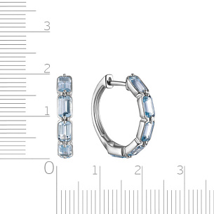 Конго из белого золота с топазами